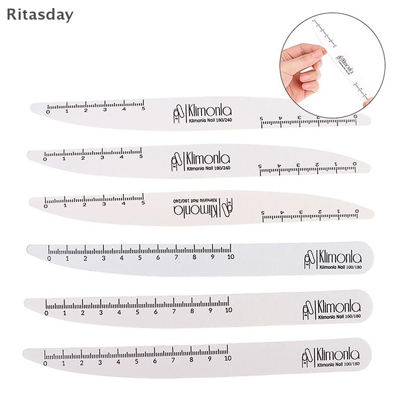 Ritasday 5 ชิ้นกระดาษทรายเล็บแฟ้ม 100/180 180/240 Professional เล็บบัฟเฟอร์ Willow ใบ Pedicure เล็บเครื่องมือศิลปะใหม่