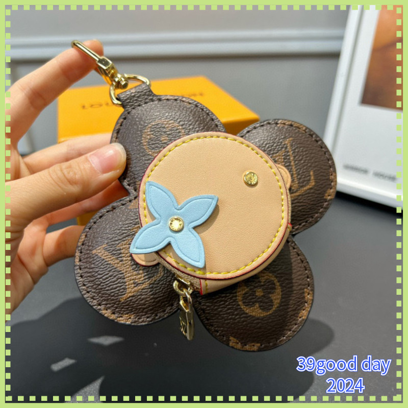 [ล-บ้าน] พวงกุญแจกระเป๋าดอกไม้แดดสี่สี/ 11152