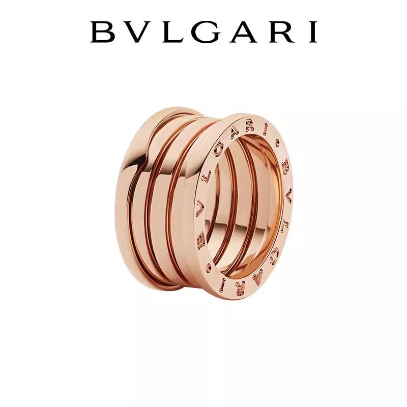 [คลังสินค้าพร้อมในราคาขาย] Bvlgari B.zero1 แหวนสี่แหวนทองคําขาวของขวัญวันเกิดคู่