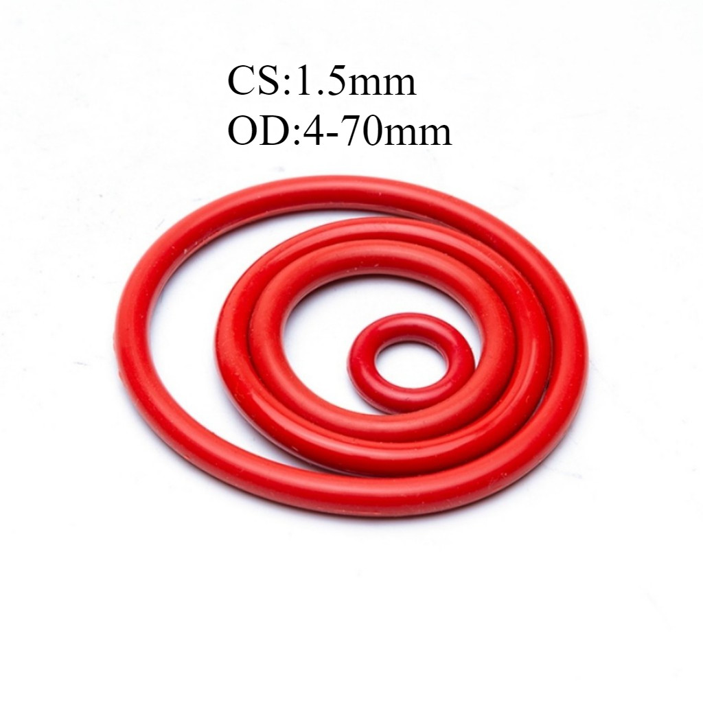 CS1.5mm * OD4-70mm โอริง ORing O-ring ยางโอริง VMQ / ปะเก็นโอริงซิลิโคน โอริง สีแดง [WJX-TH1]