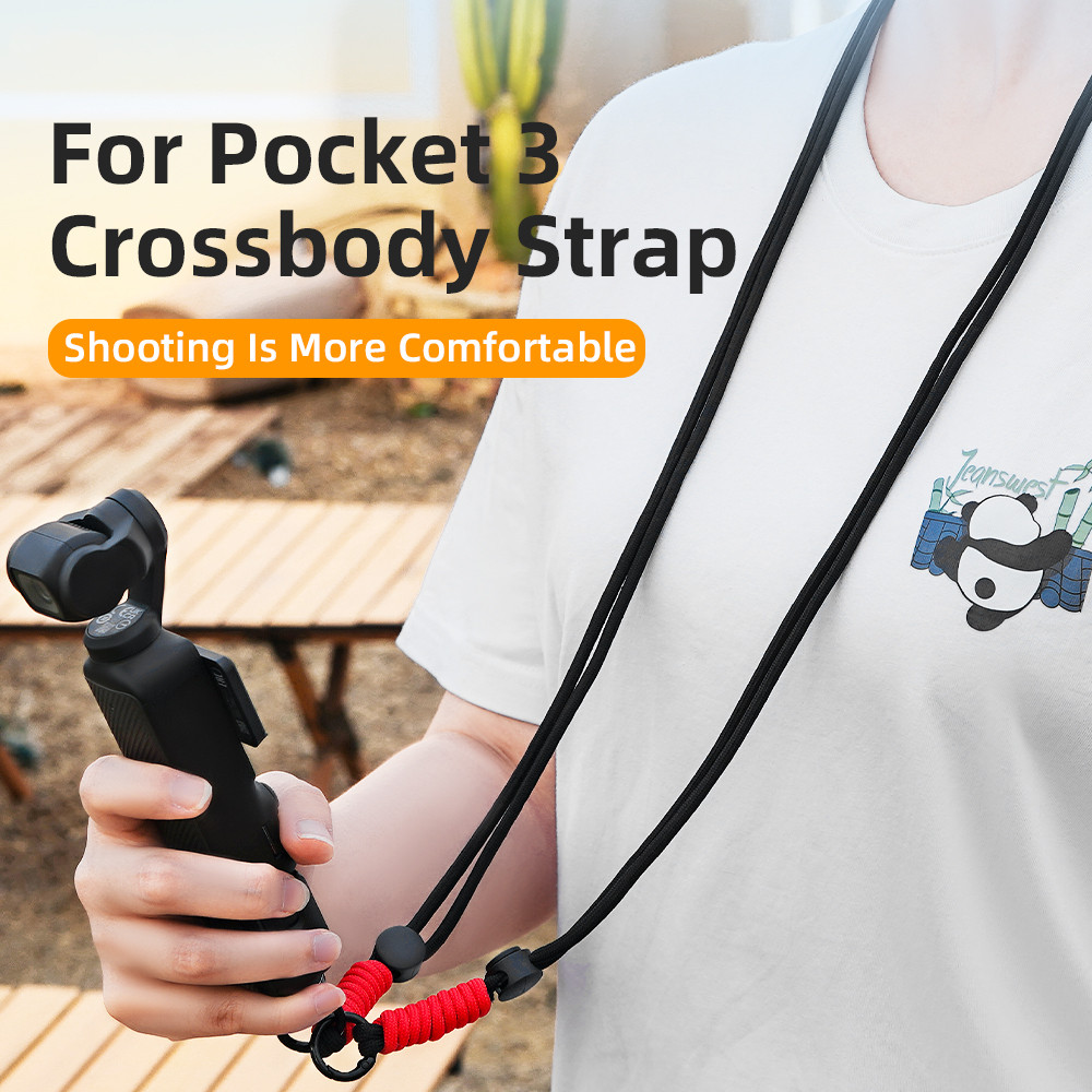 สําหรับ DJI OSMO POCKET 3 สายสี Crossbody Lanyard Universal Lanyard สําหรับ Insta360 X4/X3 Anti-Lost เชือกอุปกรณ์เสริม ราคา ถูกที่สุด ดีลบีเคเค แกลเลอรีภาพที่ 2