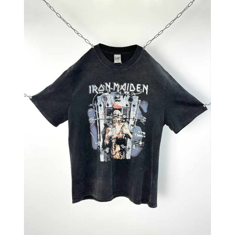 High Street SAINT "Iron Maiden Limited Edition" เสื้อยืดแขนสั้นลําลองล้างและมือสอง