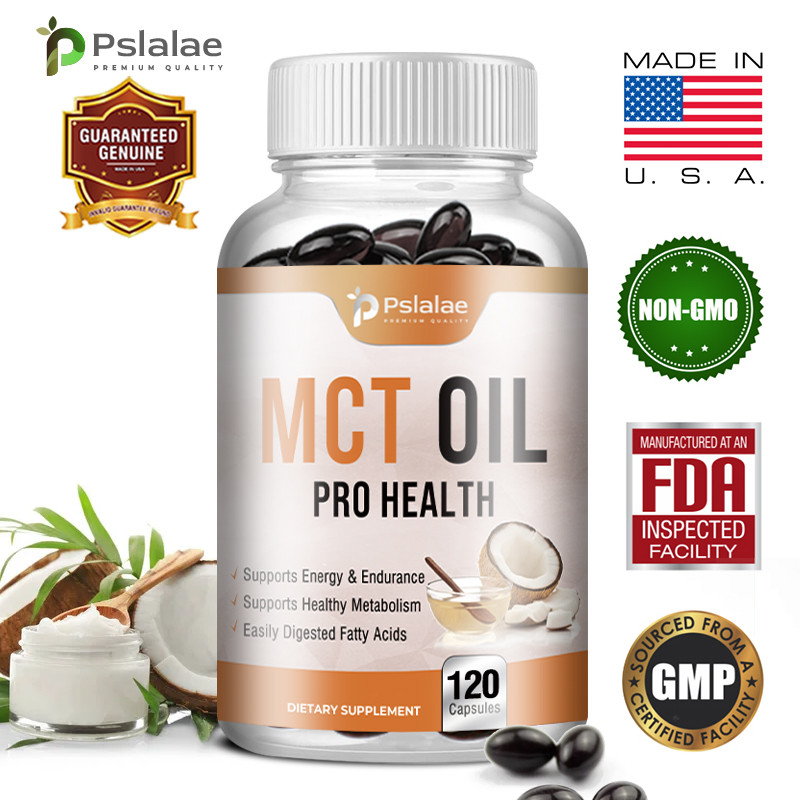 Pslalae MCT Oil Softgels - Medium Chain Triglycerides, MCT Oil 3000 mg, MCT Oil Capsules - อาหารเสริ