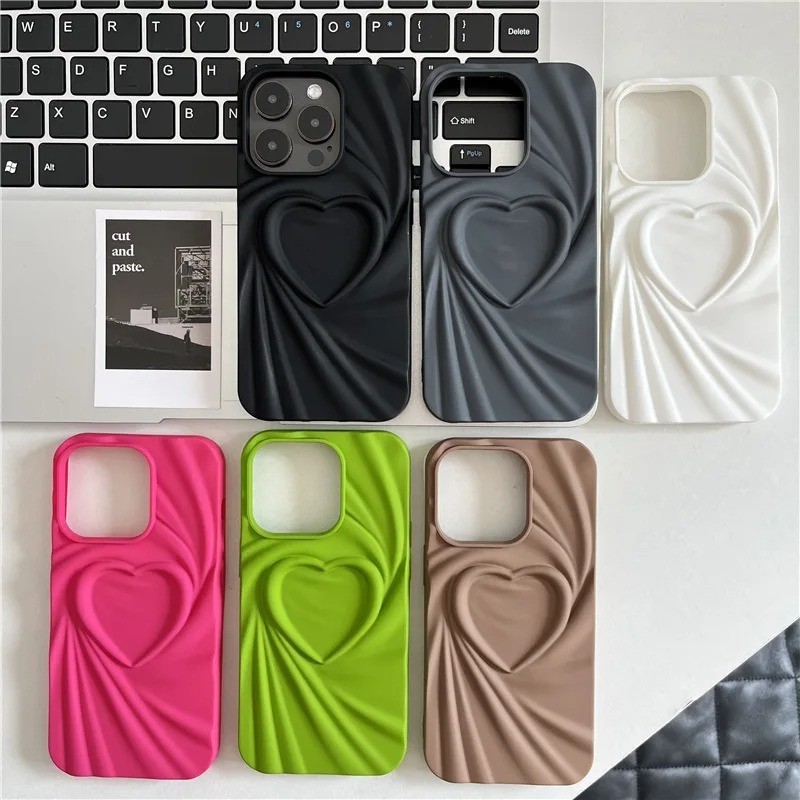 3เจ! SOFTCASE TWIST LOVE สําหรับ OPPO A3X A3 NFC A16 A54 A55 A18 A38 A5S A12 A7 A11K RELME C51 C53 C