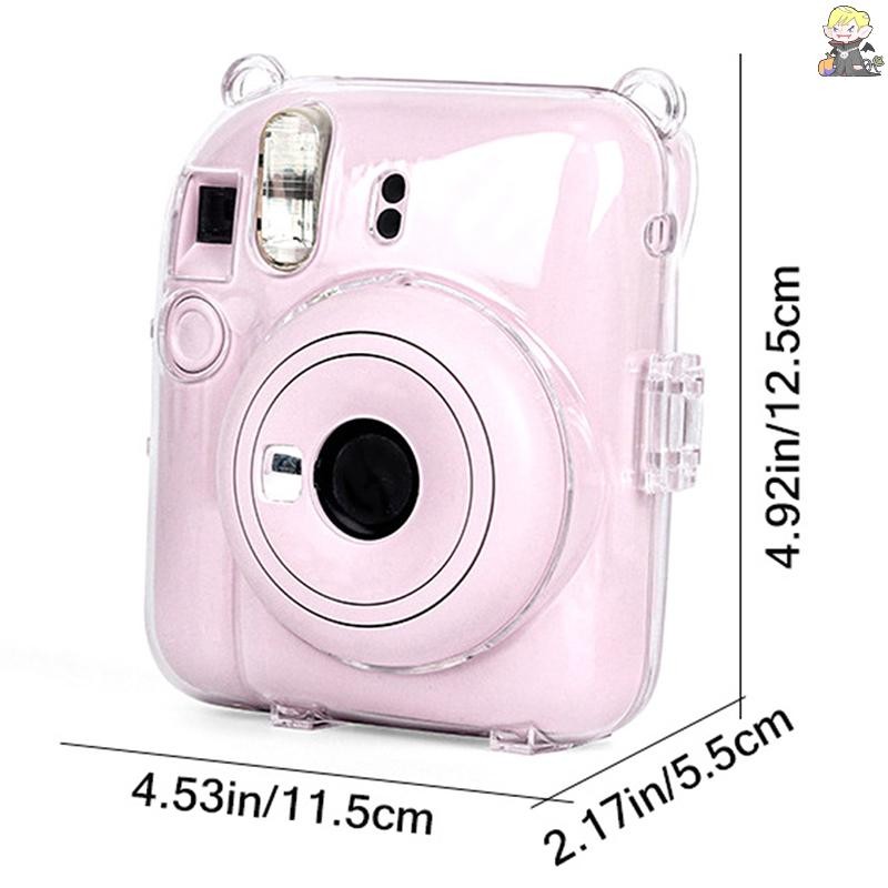 [CL] 1 PC Shiny Crystal Camera Case for Instax Mini 12 Transparent Glitter Cover Bag with Strap for Instax Mini 12 TH