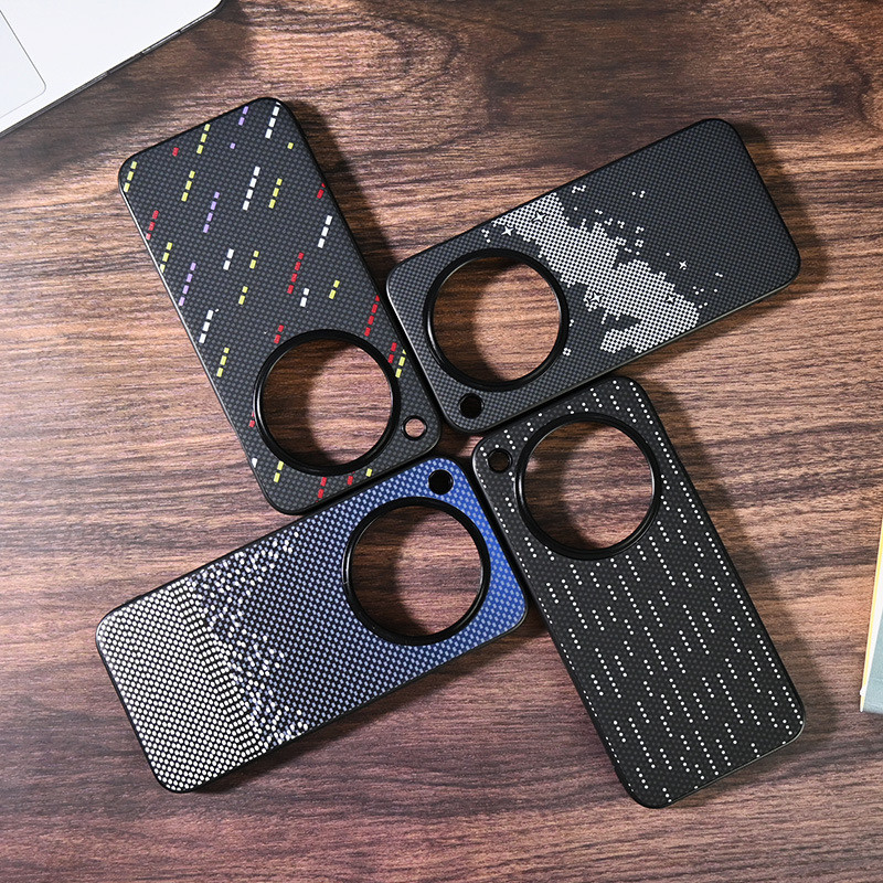 ซื้อ 1 แถม 1 ฟรีFashion Simple Premium Business Carbon Fibre Texture Leather สําหรับ OPPO Find X8 Pro PC กลับ TPU Bezel เคสโทรศัพท์กันกระแทก