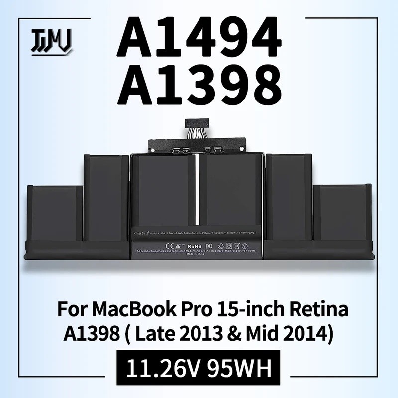 A1494 Laptop Replacement Battery for Apple MacBook Pro Retina 15" A1398 Late 2013 & Mid 2014 ME293 M