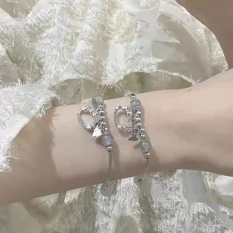 COD สร้อยข้อมือ Katie Grey Moonlight Bow,สร้อยข้อมือสำหรับคู่รัก,สร้อยข้อมือลูกปัดทำด้วยมือ-Lune ราคา ถูกที่สุด ดีลบีเคเค แกลเลอรีภาพที่ 3
