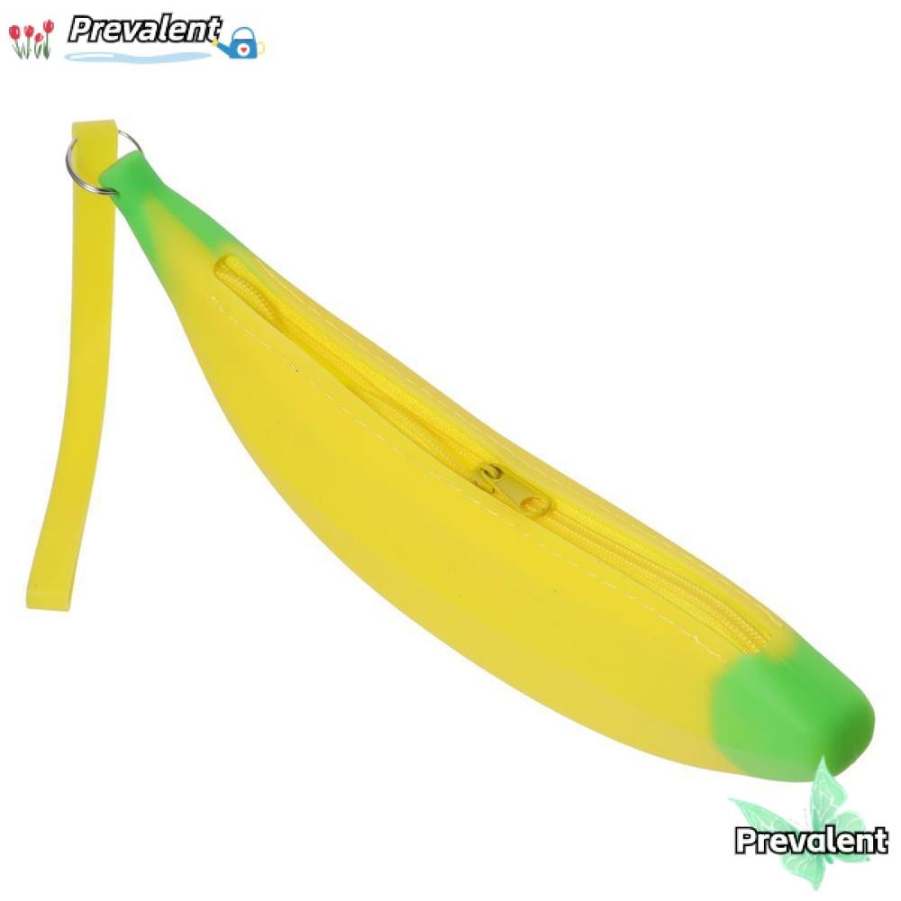 Preva Banana Zero Wallet, กระเป๋าใส่ปากกาซิลิโคนรูปกล้วย, มัลติฟังก์ชั่น 2.36*7.87 นิ้ว กระเป๋าแต่งห