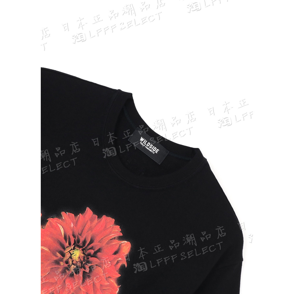 Yohji Yamamoto Yohji Yamamoto WILDSIDE INAZUMA เสื้อยืดแขนสั้นพิมพ์ลายดอกคําฝอย