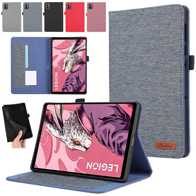 สําหรับ Lenovo Legion Y700 2025 2023 กันกระแทกไมโครไฟเบอร์ TPU Flip Stand Case Cover