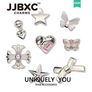 JJBXC cross จิบบิท โลหะผีเสื้อเงิน หัวใจแฟชั่น จิ๊บบิท ตัวติ…