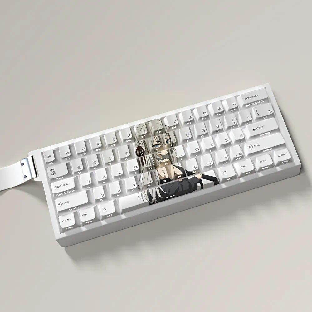 Alisa Mikhailovna Kujou Keycap Cherry Profile PBT Letter Side-แกะสลักการส่งผ่านแสง Wooting EZ63 Mad68 Mechanical Keycaps Cool อะนิเมะญี่ปุ่น Creative Keycap สําหรับ 60/65/68