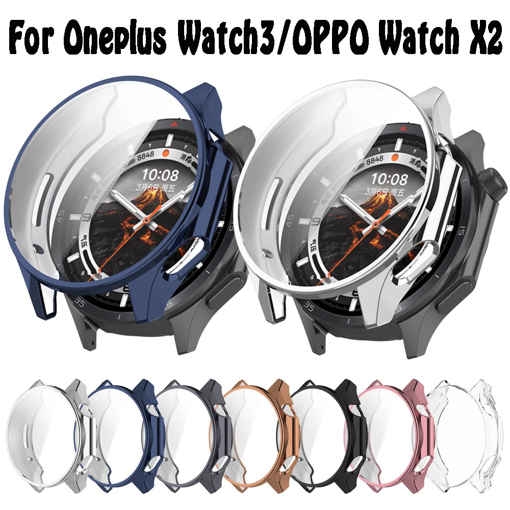 เคส TPU สําหรับ Oneplus Watch 3/ OPPO Watch X2 Protector Shell ชุบรวมทุกอย่างกรอบป้องกันหน้าจออุปกรณ