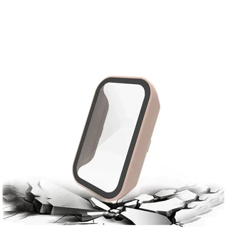 กระจกนิรภัย PC Shell สายยาง for Xiaomi Mi Band 8 Active /Redmi Band 2 เทปป้องกันหน้าจอ for Mi Smart Band 8 Active