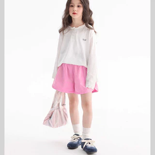 กางเกงขาสั้นเด็ก Sanrio Glow โลโก้สะท้อนแสงกางเกงกีฬาแห้งเร็วเด็กผู้หญิงวิ่งเกียร์