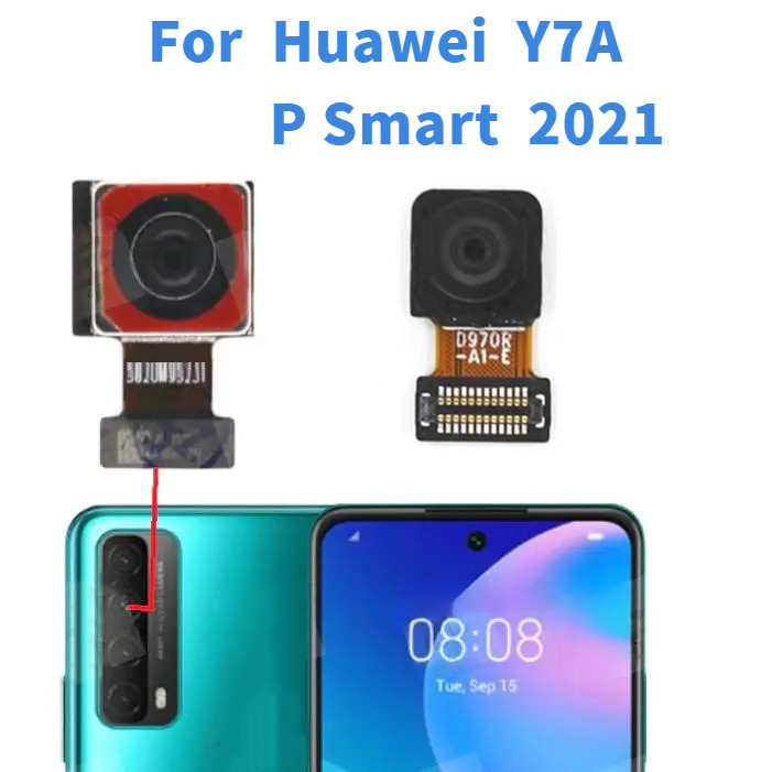 สําหรับ Huawei Y7A / P สมาร์ท 2021 กล้องหน้า Flex พร้อมโมดูลกล้องด้านหลัง Flex Cable