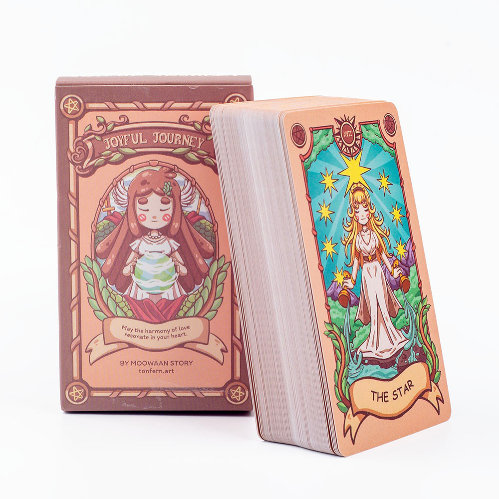 Joyful Journey Tarot Deck เวอร์ชันภาษาอังกฤษเต็มรูปแบบ Oracles Deck สําหรับเกมกระดานเด็กผู้หญิง
