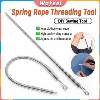 W.A. 1Pc Bendable Spring Rope Threading Tool Waist Rope Hat Rope Threading Device Sewing Tool