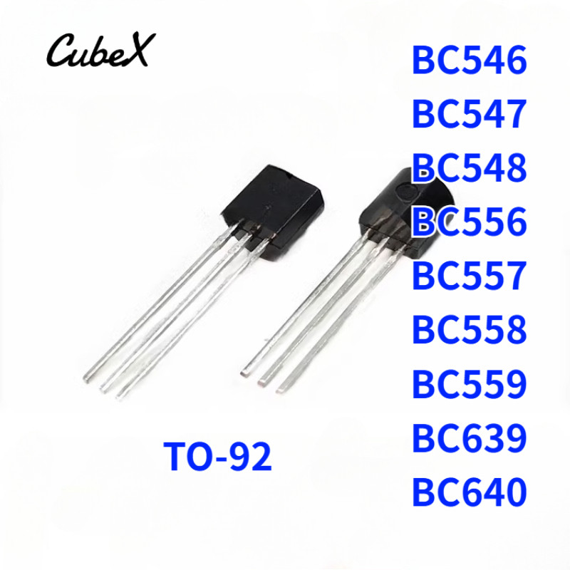 50 ชิ้นทรานซิสเตอร์ BC546/BC547/BC548/BC556/BC557/BC558/BC559/BC639/BC640 TO-92 แพคเกจเครื่องขยายเสี