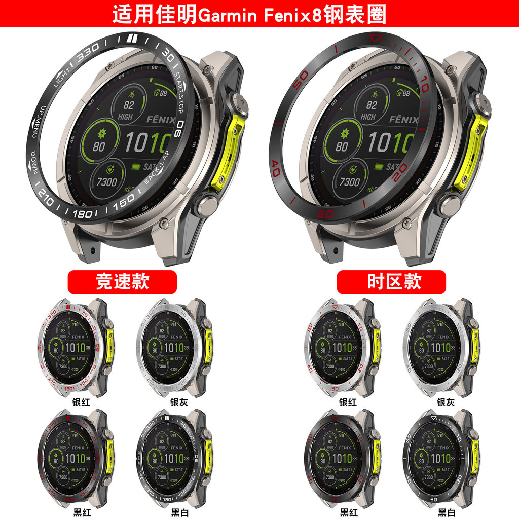 ฝาครอบแหวนสําหรับ Garmin Fenix8 AMOLED 43 มม./Fenix 8 SOLAR 51 มม./Fenix 8 47 มม.กรอบป้องกันนาฬิกาอุปกรณ์เสริม