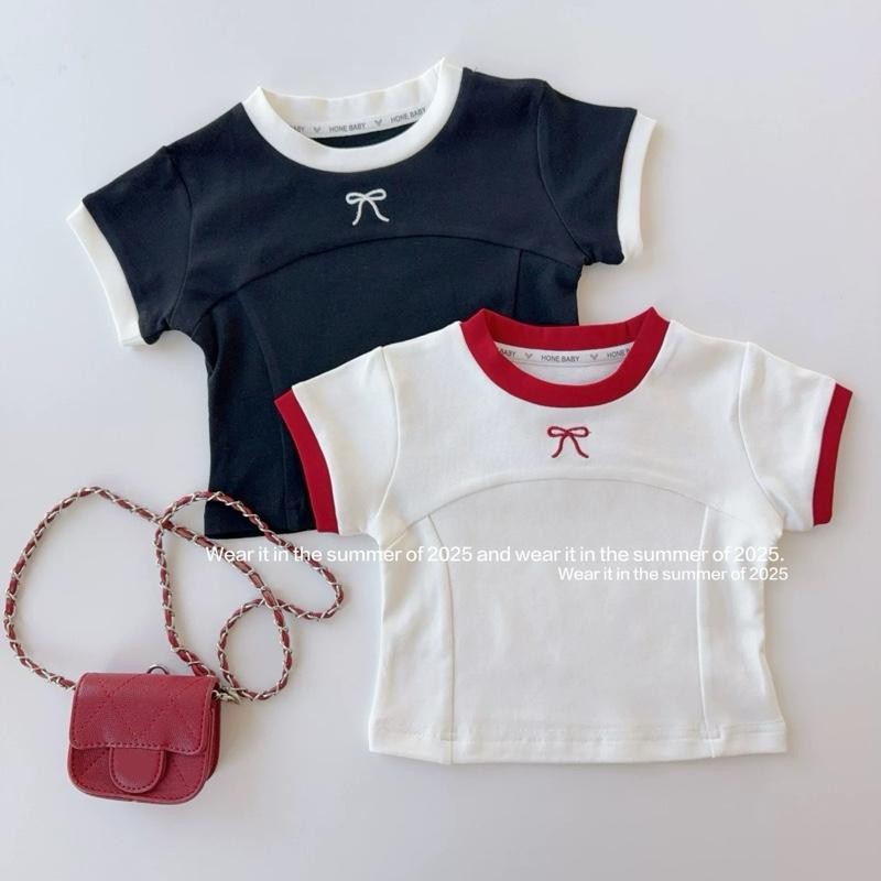 A55 - [tomnaukids] เบลเซอร์ปักลายโบว์สําหรับเด็กผู้หญิง - Size 8-35Kg