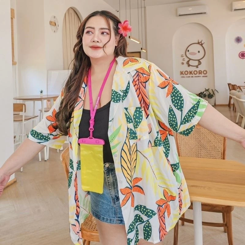 เสื้อฮาวายไซส์ใหญ่ Unisex อก 38-66 นิ้ว ผ้าสปัน รุ่น MG170 thumbnail 8
