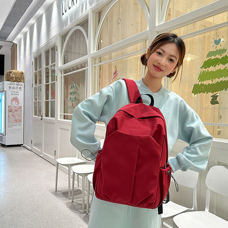 LHL BOUTIQUE กระเป๋าเป้สะพายหลังแล็ปท็อปกันน้ำสำหรับเดินทางแฟชั่นสบายๆ สำหรับโรงเรียนมัธยม