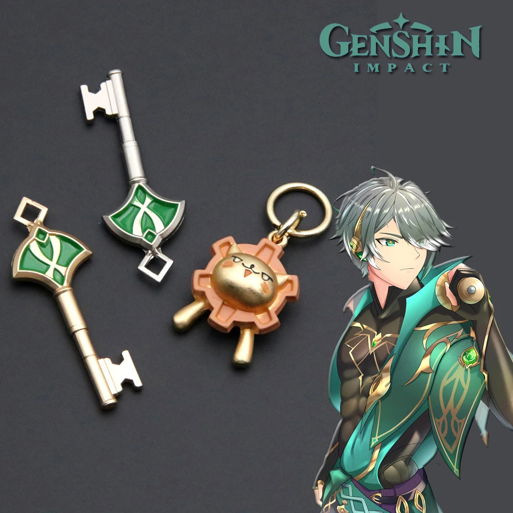 เกม genshin impact alhaithham kaveh พวงกุญแจ sumeru kaveh al haithham lion ชุดกุญแจ keyring คอสเพลย์อุปกรณ์เสริม props