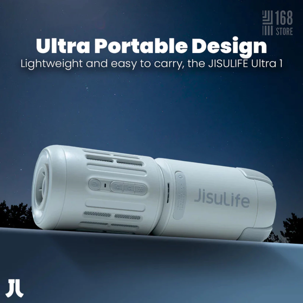 Jisulife Outdoor Fan Ultra1 Light Grey พัดลมพกพาและพาวเวอร์แบงค์ 13500mAh thumbnail 5