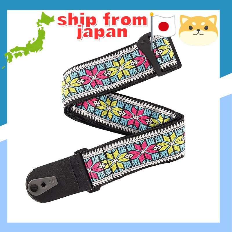 [D'Addario] Guitar Strap with Strap Lock Structure Pad Lock Strap Parallel Flower 50TC00 [Domestic G