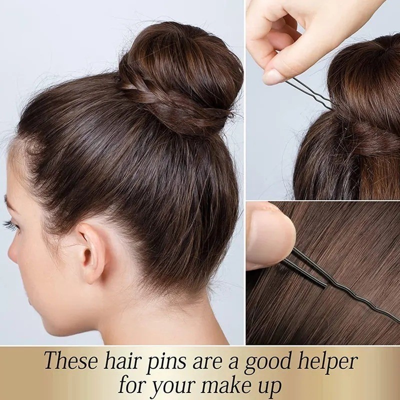 ยู-คลิปโลหะดำขนาด6เซนติเมตร, เครื่องประดับผมสำหรับเจ้าสาวและร้านทําผม ทนทานและสวยงาม - รูปที่ 2