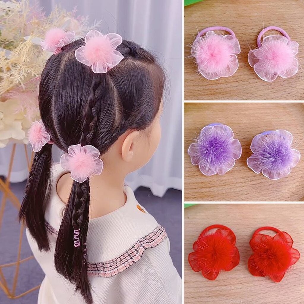 123พร้อม🥇ยางรัดผม ผีเสื้อแสนสวย สีหวาน มัดผมเด็ก ยืดดี ไม่กินผม