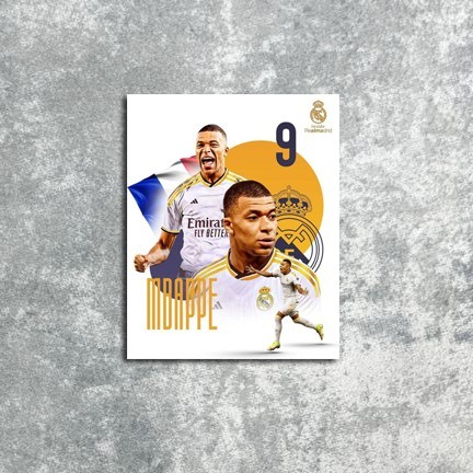 DLS25 โปสเตอร์ติดผนัง Real Madrid Mbappe