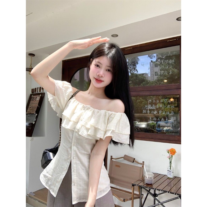🧡LINNA🧡สไตล์ใหม่ สุภาพสตรี เสื้อเชิ้ต หลวม แฟชั่น สันทนาการ