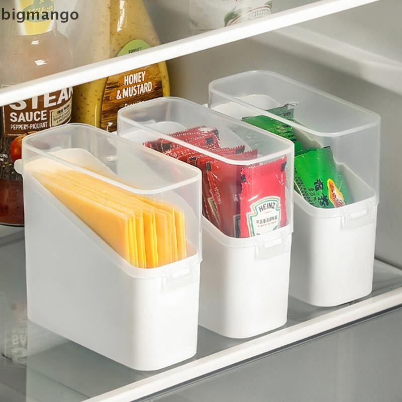[bigmango] Cheese Keeper Case Airtight Food Storage Container พร้อมฝาปิดขนาดใหญ่ความจุ Slice Cheese Holder Frige Odor Transparent Organizer สต็อกใหม่