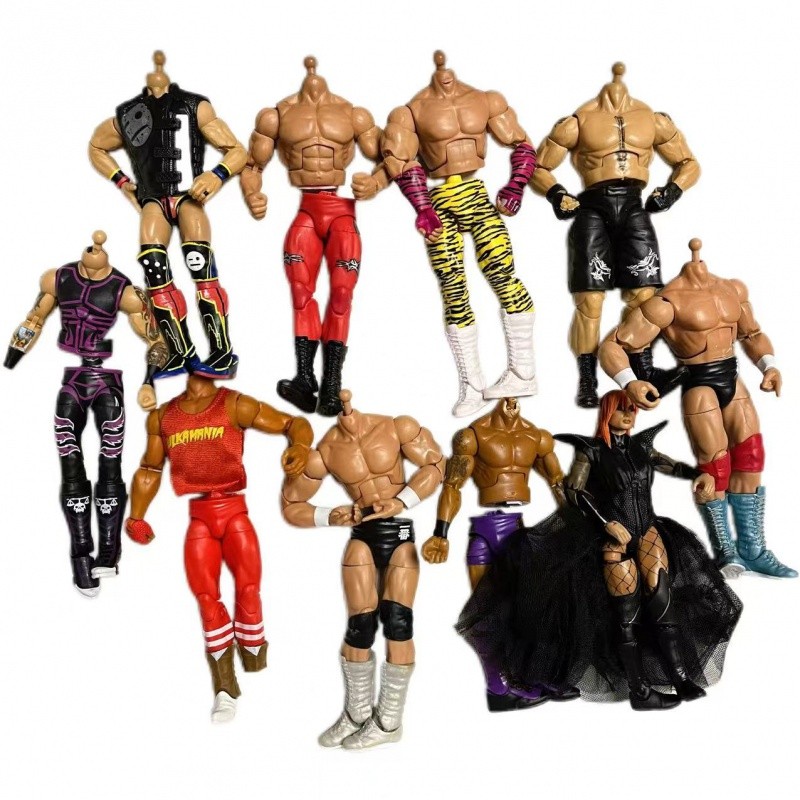 Wwe นักมวยปล้ํารูป Body อุปกรณ์เสริม 6-7 นิ้วเคลื่อนย้ายได้ Wrestler ตุ๊กตา Remains DIY Props