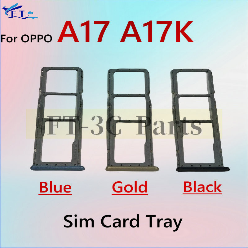 สําหรับ Oppo A17 A17K ซิมการ์ดถาดผู้ถืออะไหล่ซ่อม