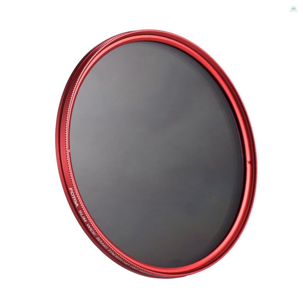 Yb2 ND แผ่น FOTGA 82 มม.Slim ND Fader Variable Filter Neutral Density ND2 ถึง ND400 สีแดงสําหรับ Canon DSLR กล้อง