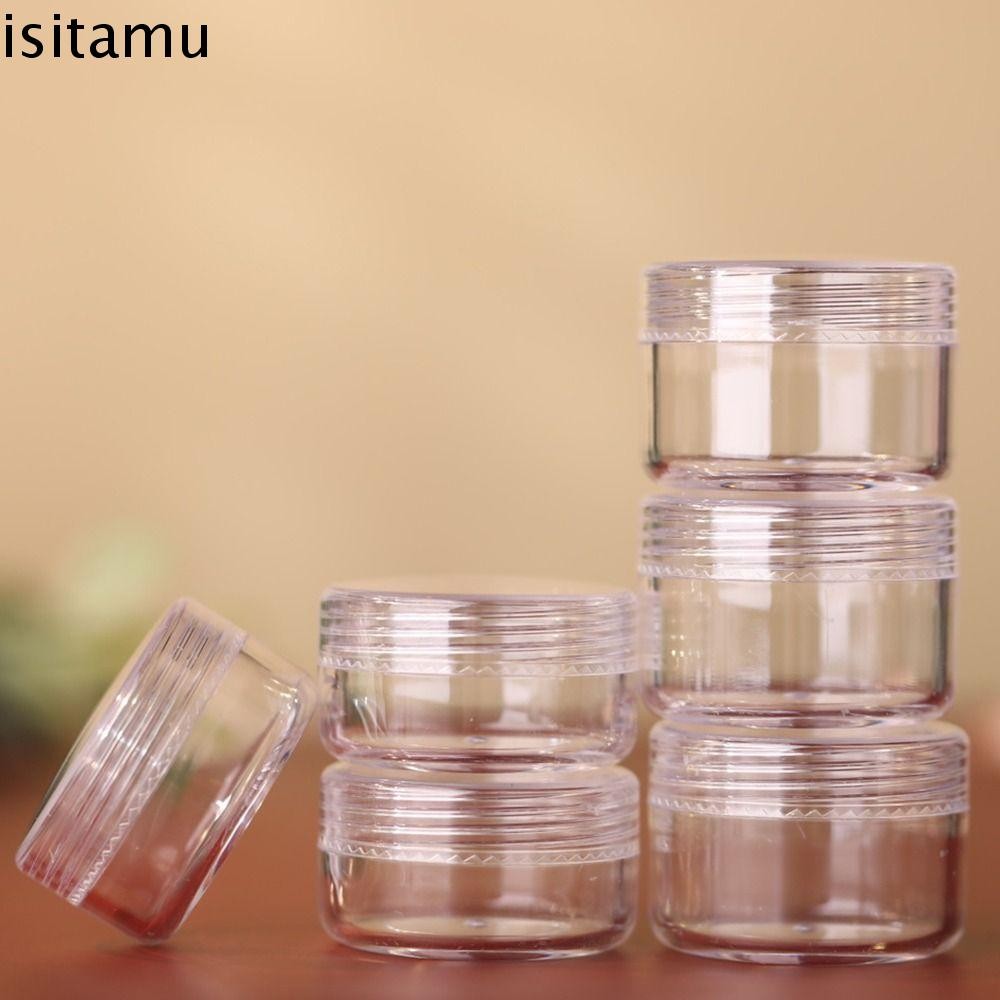 อิสทาฟ ขวดครีมใส,กล่องเก็บเครื่องประดับพลาสติกใส,นํามาใช้ใหม่แบบพกพารอบย่อยบรรจุขวดขวดกลมเล็กผู้หญิง