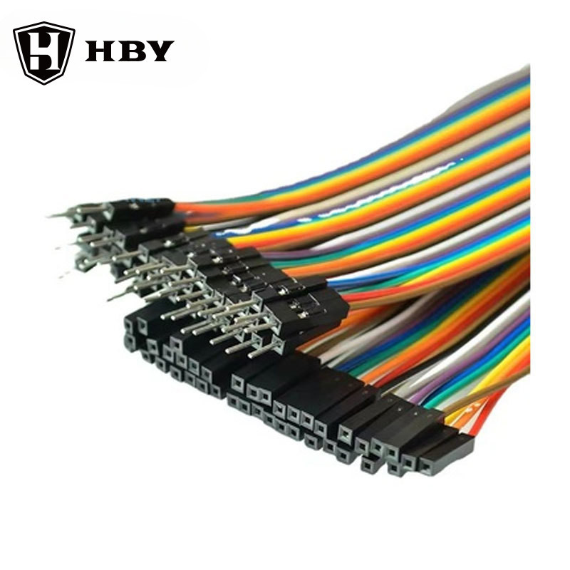 ชายกับชาย (MM) 40pcs Dupont Jumper Wire DIY การทดลอง Breadboard Rainbow 40p สายไฟ 10 ซม.20 ซม.30 ซม.สําหรับ Arduino