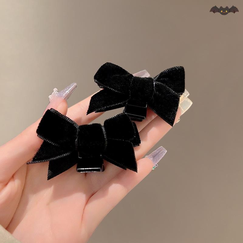 [PE] 1PC โบว์หวานผมขนาดเล็ก Claw คลิปเจ้าหญิงกํามะหยี่โบว์ Claw Clamp Headwear สาวผู้หญิงเกาหลีอุปกรณ์เสริมผม TH - รูปที่ 3