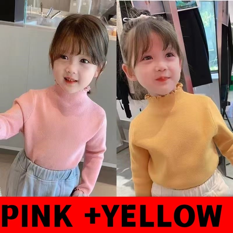 2 ชิ้นแขนยาวสําหรับเด็กผู้หญิง Dralon ครึ่งคอสูงเสื้อยืดเสื้อฐานอเนกประสงค์ - รูปที่ 3