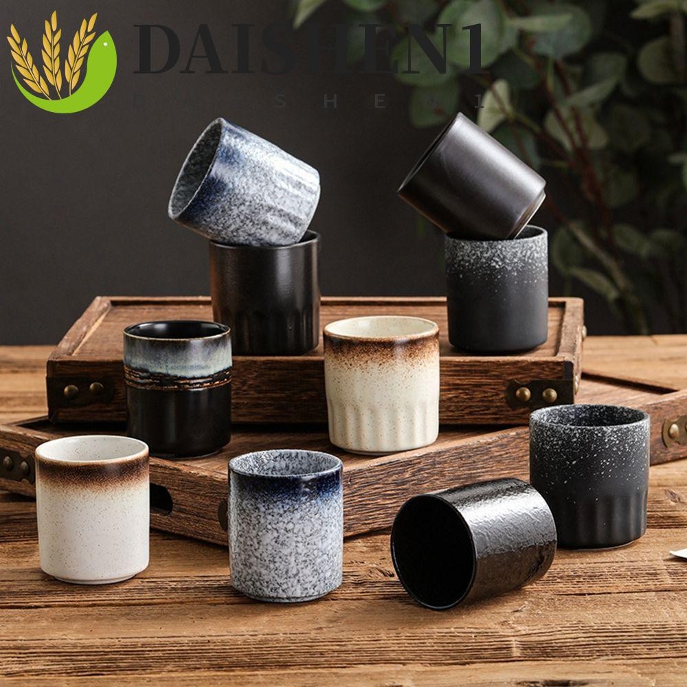 Daishen1 ถ้วยชา Hand-painted สไตล์ญี่ปุ่นเครื่องปั้นดินเผาสโตนแวร์เซรามิค Cuisine Mug