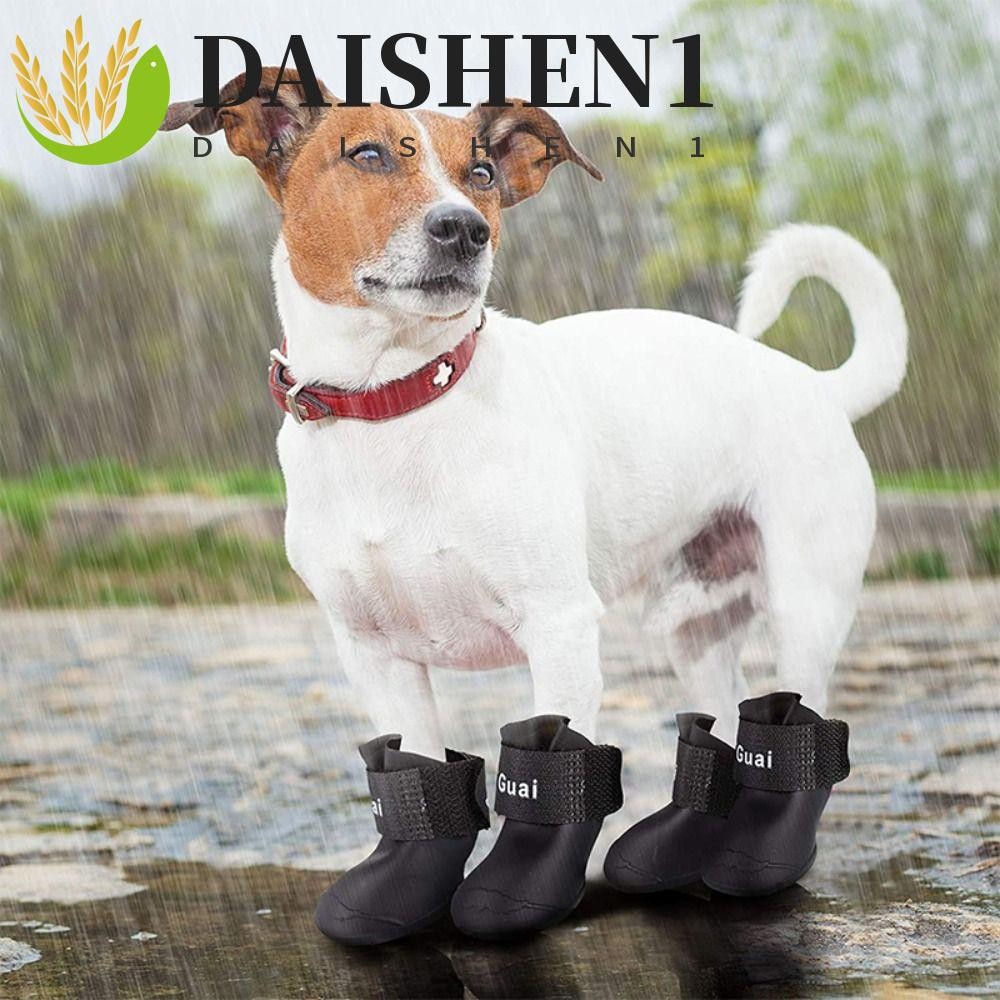 Daishen1 รองเท ้ ากันฝนสุนัขทนทานกันลื ่ นรองเท ้ าสําหรับสุนัขขนาดกลางขนาดเล ็ กอุปกรณ ์ สัตว ์ เลี ้ ยงกันน ้ ํา