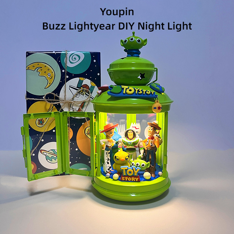 Youpin Buzz Lightyear Night Light เด็ก Diy Handmade High-End ของเล่นสําหรับแฟนของขวัญวันเกิดเด็กหญิง