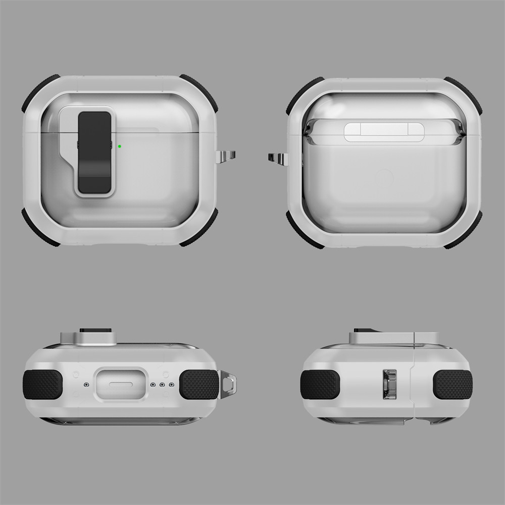 Lenuo พร้อมพวงกุญแจสําหรับ AirPods gen 4 anc Pro 2 3 1 Airpod Pro2 เคสแอร์พอต Case ปลอกกันกระแทกแม่เหล็กโปร่งใสล็อคอัตโนมัติ - รูปที่ 7