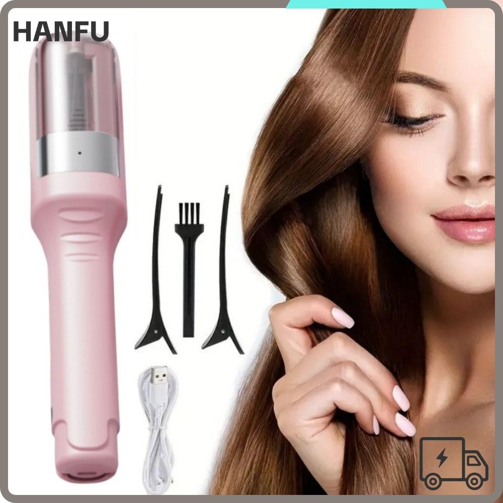 Hanfu ปัตตาเลี่ยนตัดผมแตกปลาย, 2 in 1 Trim Hairs ปัตตาเลี่ยนตัดผมไฟฟ้า, การควบคุมขอบผมอัตโนมัติระดับมืออาชีพแบบชาร์จไฟได้