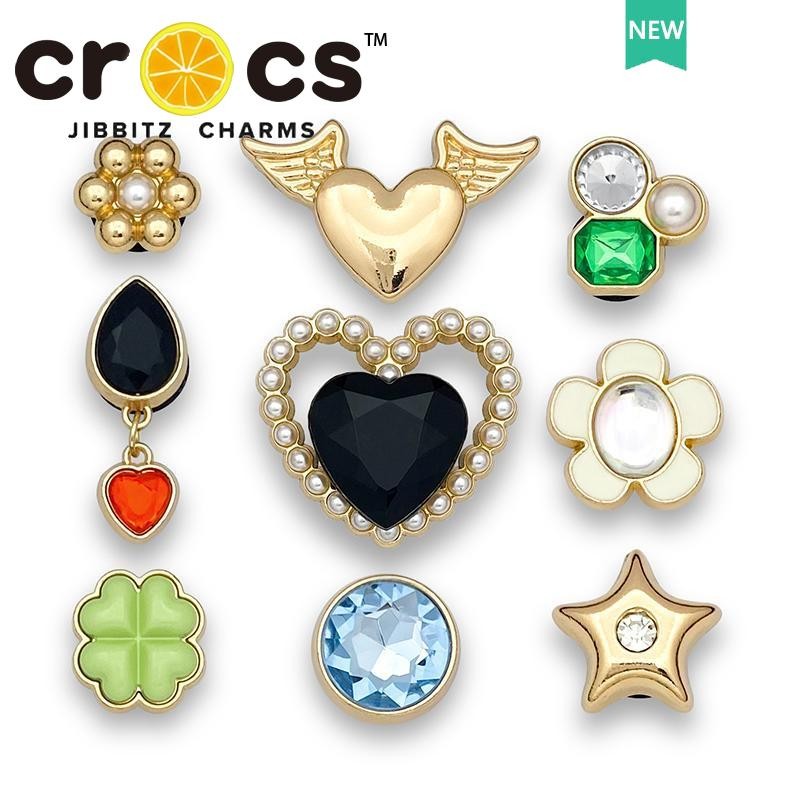 jibbitz crocs โลหะ หัวเข็มขัดรองเท้า อุปกรณ์เสริมโลหะ หัวใจ ดอกไม้ ดาว DIY สร้างสรรค์ สำหรับรองเท้า จิ๊บบิท ตัวติดรองเท้า crocs