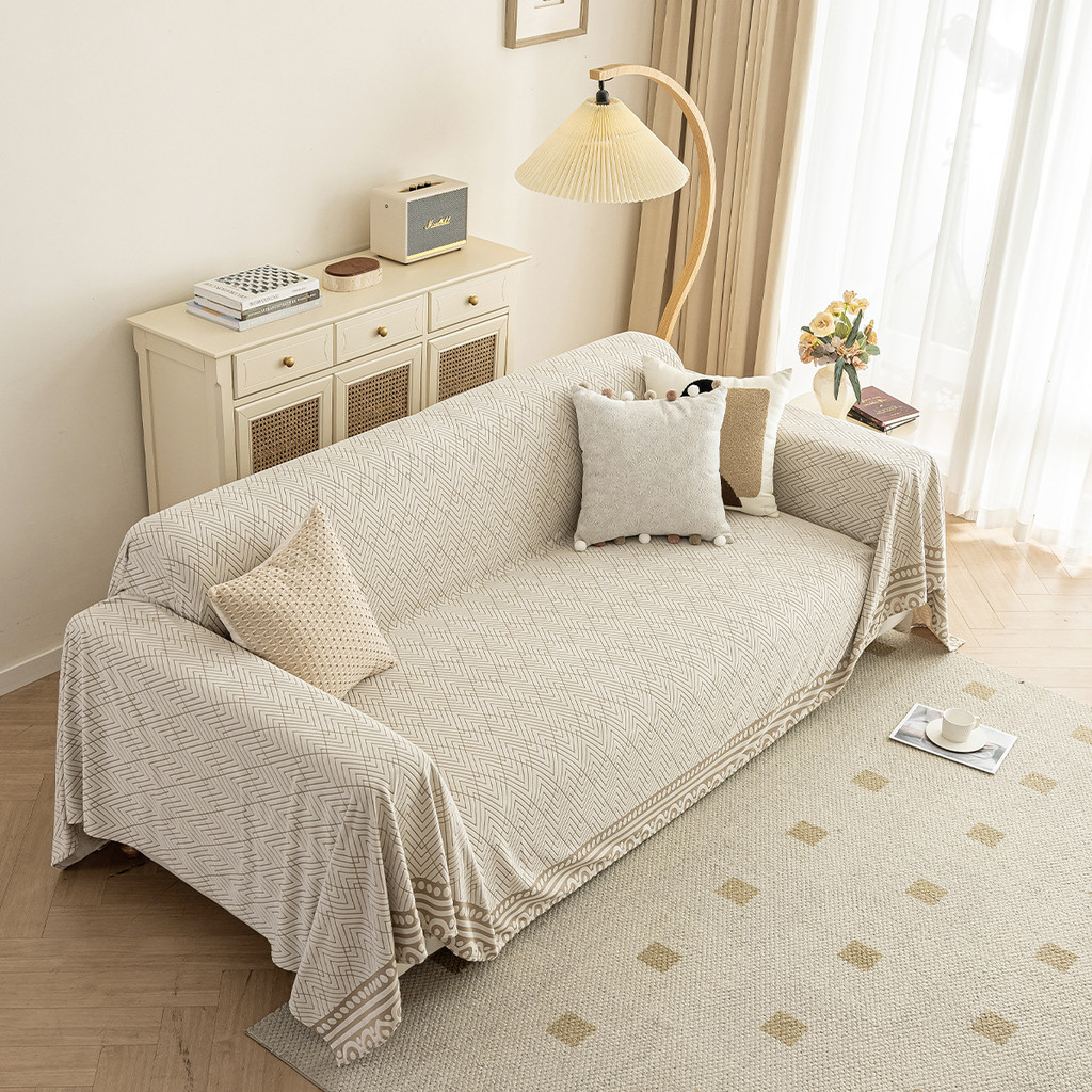 โซฟาผ้าเช็ดตัวฤดูใบไม้ร่วงฤดูหนาว Plush Jacquard All Inclusive โซฟา Slipcover Anti Cat Scratch Dirt ทนโซฟาผ้า